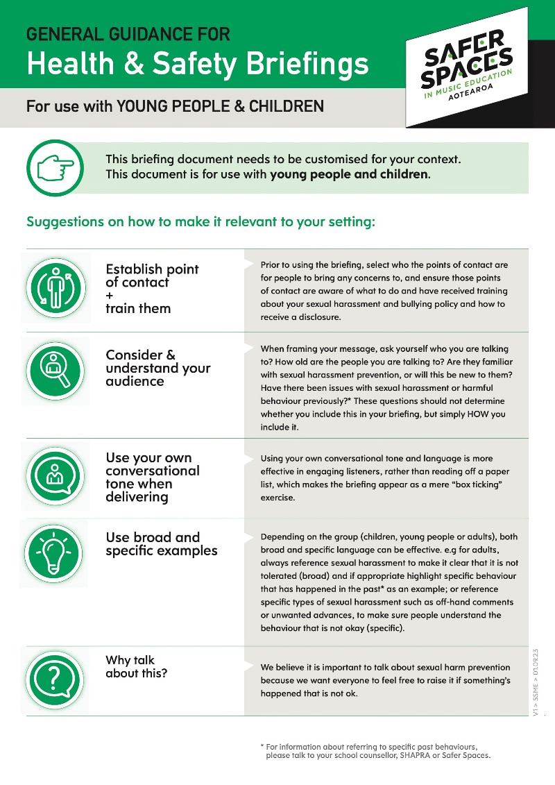 Child Heath and Safety Briefing PDF